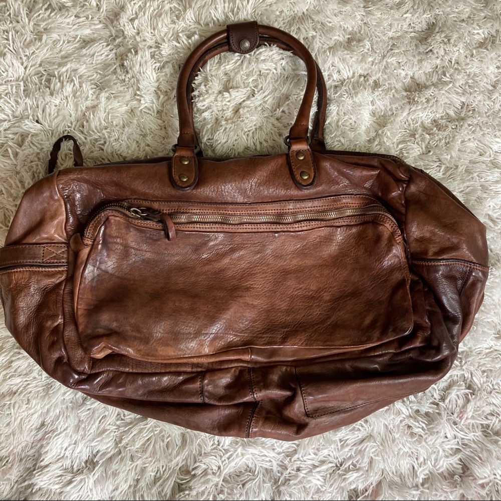 NWT Campomaggi Italian leather weekender bag - Picture 7 of 12